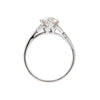 0.95 Carat Old Cut Diamond Engagement Ring with 6 smaller diamonds set in Platinum