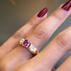 1.01ct Pink Sapphire and Diamond 18 Carat Yellow Gold Ring