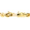 clasp of 18ct yellow gold bracelet with 1.25ct diamonds set in alternating ‘X’ and bar links.