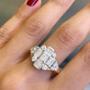 18 Carat Gold Diamond Art Deco Style Cluster Cocktail Ring