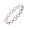 Diamond 18 Carat White Gold Circular Link Bracelet