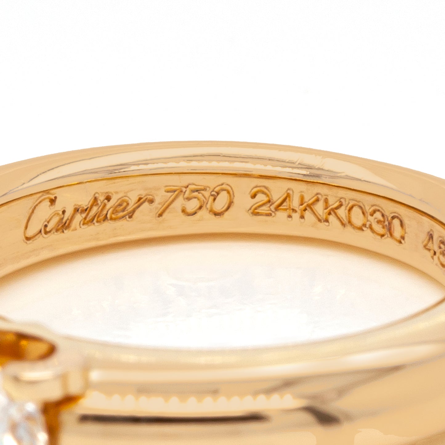 cartier gold ring 750 24KK030 inscription