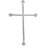 Large 18 Carat White Gold Diamond Cross Pendant and Chain