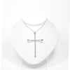 Large 18 Carat White Gold Diamond Cross Pendant and Chain