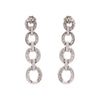 Diamond 18 Carat White Gold Graduating Circular Link Dangle Earrings