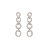 Diamond 18 Carat White Gold Graduating Circular Link Dangle Earrings