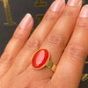14ct Yellow Gold and Carnelian Ring