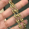 18 Carat Yellow Gold Anchor Mariner Link Chain Necklace