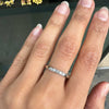 Bvlgari Diamond Five-Stone and Platinum Thin Wedding Band Ring