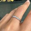 Bvlgari Diamond Five-Stone and Platinum Thin Wedding Band Ring