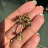 Vintage 9 Carat Yellow Gold 3D Palm Tree Charm/Pendant, 1971