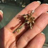 Vintage 9 Carat Yellow Gold 3D Palm Tree Charm/Pendant, 1971