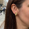 Textured 18 Carat Yellow Gold Open Work Abstract Knot Lever-Back Earrings