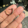 Diamond and 18 Carat Yellow Gold Split Oval Huggie Hoop Earrings