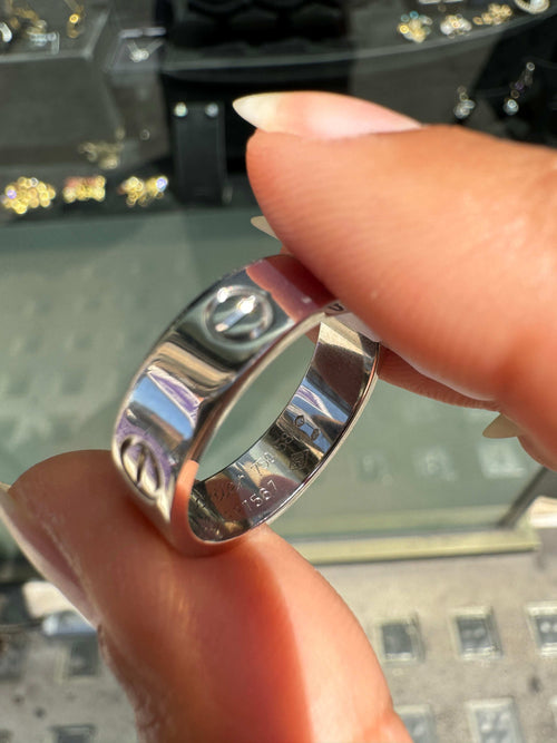 Cartier Love Ring 18 Carat White Gold Wedding Band - Classic Model