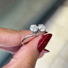 1.01 Carat Diamond Two Stone Crossover Platinum Engagement Ring, Circa 1920s