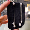 Diamond 18 Carat White Gold Chain Drop Earrings