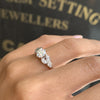 GIA 0.79ct H VS2 Brilliant Cut Diamond Floral Platinum Engagement Ring