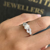 GIA 0.79ct H VS2 Brilliant Cut Diamond Floral Platinum Engagement Ring
