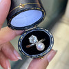 Antique Pearl and Diamond Toi Et Moi 18 Carat White Gold Engagement Ring