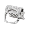 Pavé Diamond 18 Carat White Gold Piano Cocktail Ring