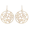 Diamond 18 Carat Yellow Gold Geometric Dress Earrings