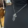 Baguette & Brilliant Cut Diamond 18 Carat White Gold Cascade Chandelier Pendant