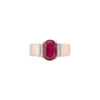 2.60 Carat Ruby and Diamond 14 Carat Rose Gold Ring, Circa 1960s