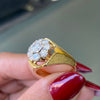 Vintage Diamond 18 Carat Yellow Gold Cluster Ring