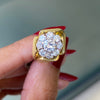 Vintage Diamond 18 Carat Yellow Gold Cluster Ring