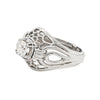 Vintage Old Cut Diamond 18 Carat White Gold Open Work Dome Cocktail Ring, Circa 1950