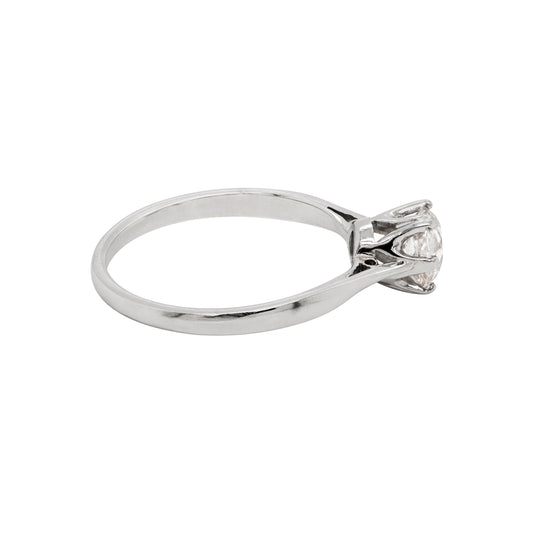 Antique 0.76ct Old Cut Diamond Platinum Engagement Ring, Circa 1920s