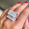 Pavé Diamond 18 Carat White Gold Piano Cocktail Ring