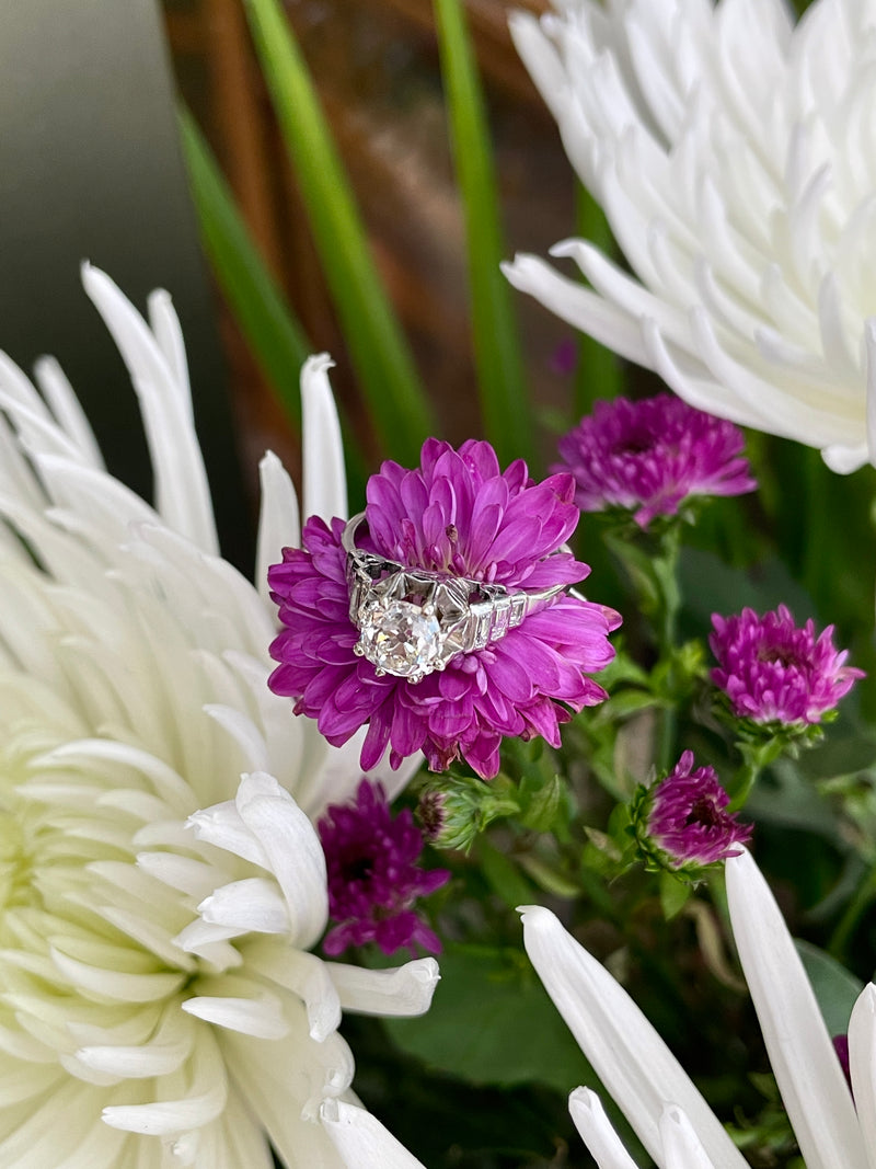 Antique Edwardian 1.15 Carat Old Cut Diamond Engagement Ring, Circa 1910