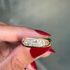 Antique Old Cut Diamond 18 Carat Yellow Gold Five Stone Ring, 1886