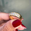Antique Old Cut Diamond 18 Carat Yellow Gold Five Stone Ring, 1886