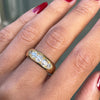 Antique Old Cut Diamond 18 Carat Yellow Gold Five Stone Ring, 1886