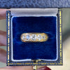 Antique Old Cut Diamond 18 Carat Yellow Gold Five Stone Ring, 1886
