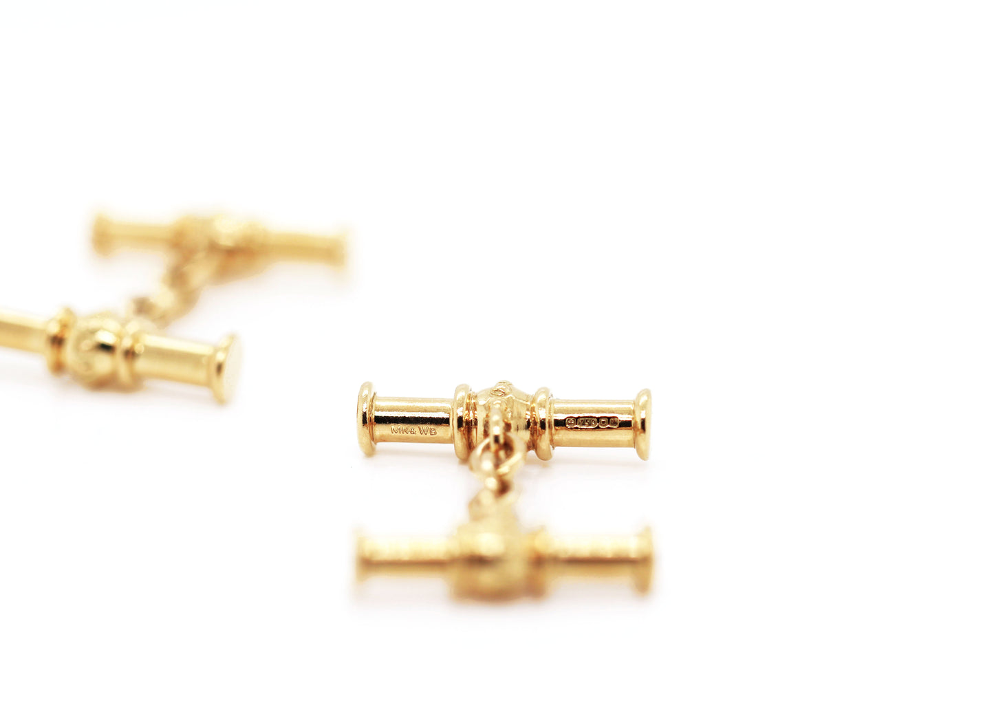 Mappin & Webb 18 Carat Yellow Gold Chain Link Cufflinks
