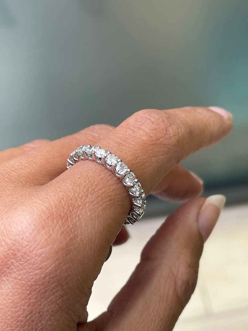 2.06ct Round Brilliant Cut Diamond 18 Carat White Gold Full Eternity Ring