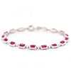 Ruby and Diamond 18 Carat White Gold Bracelet