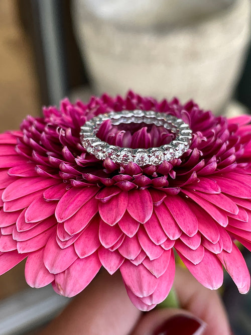 2.06ct Round Brilliant Cut Diamond 18 Carat White Gold Full Eternity Ring