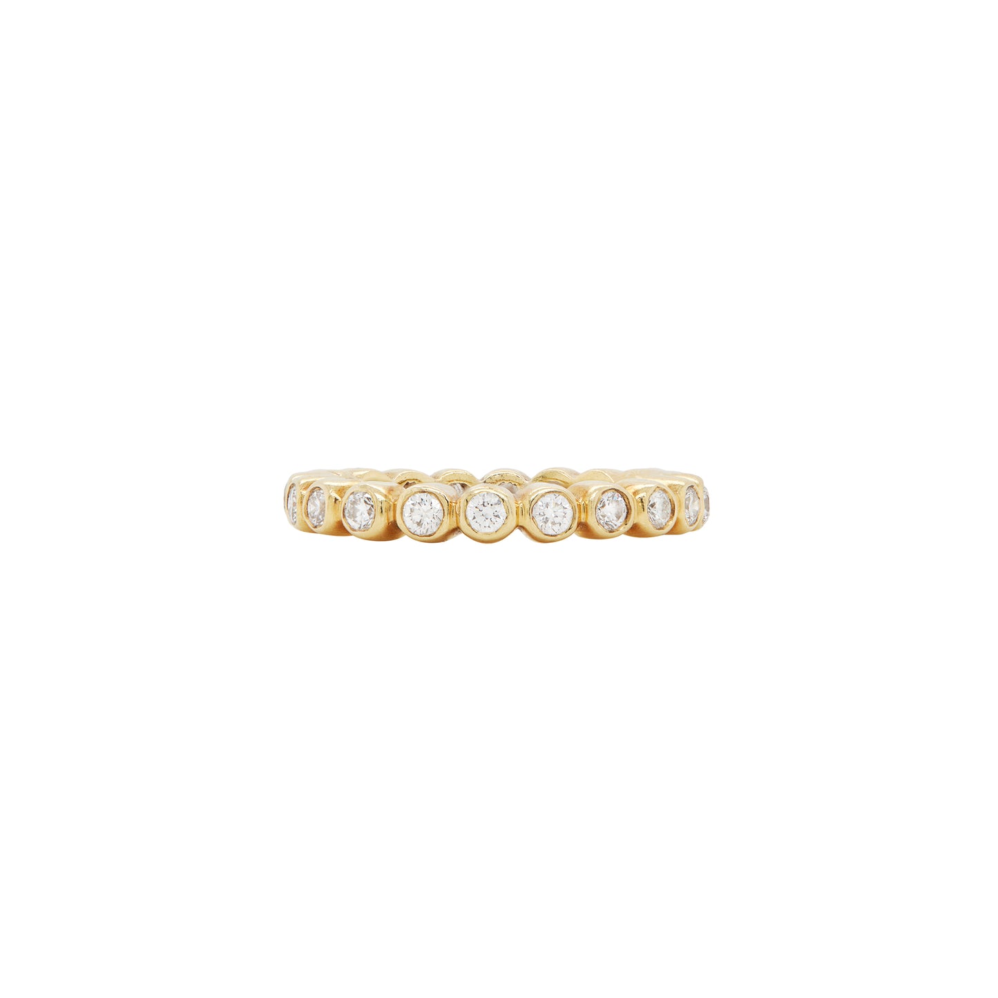 0.57ct Diamond and 18 Carat Yellow Gold Full Eternity Stacking Ring