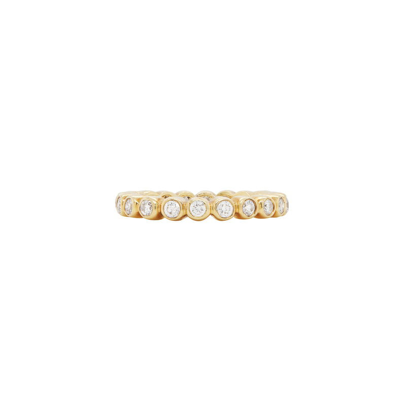 0.57ct Diamond and 18 Carat Yellow Gold Full Eternity Stacking Ring