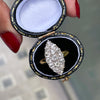 Old Cut Diamond Marquise 18 Carat Gold Cluster Ring