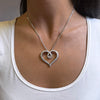 Chopard Large Happy Diamonds 18 Carat White Gold Loop Heart Pendant and Chain