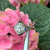 1.14 Carat Diamond 18 Carat White Gold Deco Target Engagement Ring, Circa 1930's