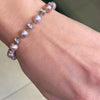 Freshwater Pearl and Diamond 18 Carat White Gold Bracelet