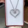 Chopard Large Happy Diamonds 18 Carat White Gold Loop Heart Pendant and Chain
