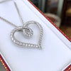 Chopard Large Happy Diamonds 18 Carat White Gold Loop Heart Pendant and Chain